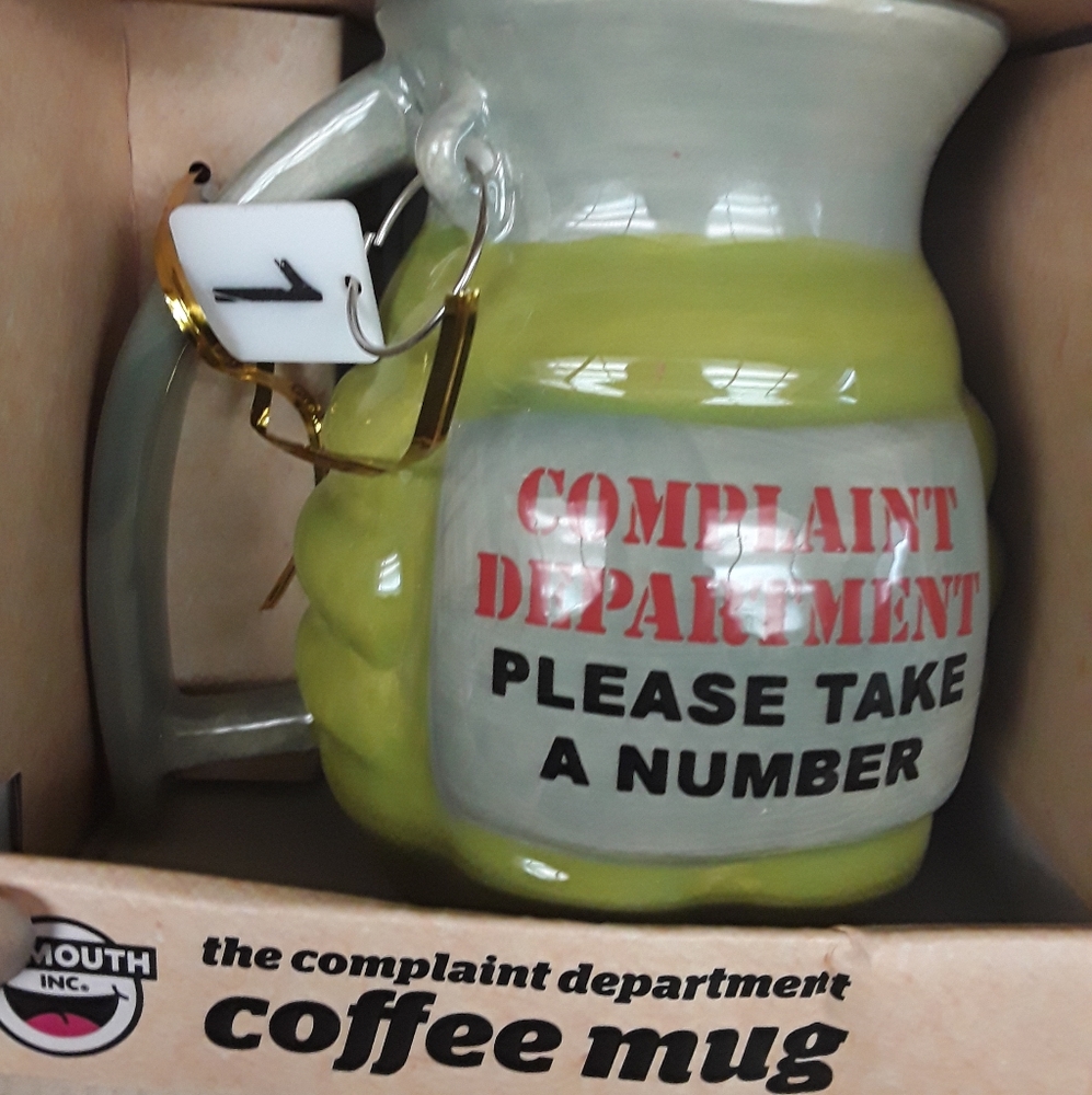 Complaint Coffee Mug Boho Joke NWT